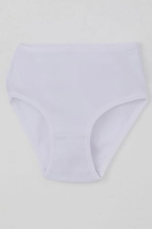 Breeze Kız Çocuk Külot Düz Renk 3-13 Yaş, Beyaz
