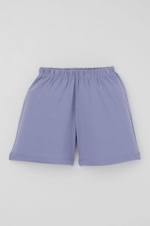 Breeze Kız Çocuk Şortlu Pijama Takımı Çiçek Desenli 4-8 Yaş, Beyaz