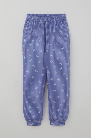 Luggi Baby Kız Çocuk Pijama Takımı Fiyonk Empirme Arabiyeli Önden Düğmeli 2-8 Yaş, Lila