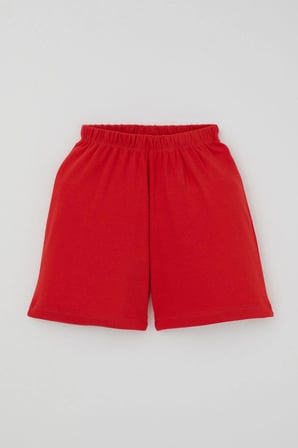 Breeze Kız Çocuk Şortlu Pijama Takımı Çilek Desenli 4-8 Yaş, Krem