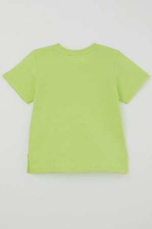 Breeze Erkek Çocuk Tişört Cool Yazı Armalı Cepli 1.5-5 Yaş, Fıstık Yeşili