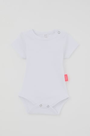 Breeze Kız Bebek Çıtçıtlı Kısa Kollu Zıbın Body Basic 0-9 Ay , Beyaz