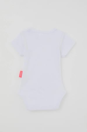 Breeze Kız Bebek Çıtçıtlı Kısa Kollu Zıbın Body Basic 0-9 Ay , Beyaz