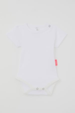 Breeze Kız Bebek Çıtçıtlı Kısa Kollu Zıbın Body Basic 0-9 Ay , Ekru