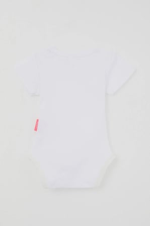 Breeze Kız Bebek Çıtçıtlı Kısa Kollu Zıbın Body Basic 0-9 Ay , Ekru