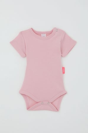 Breeze Kız Bebek Çıtçıtlı Kısa Kollu Zıbın Body Basic 0-9 Ay , Pembe