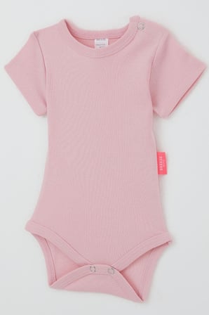 Breeze Kız Bebek Çıtçıtlı Kısa Kollu Zıbın Body Basic 0-9 Ay , Pembe