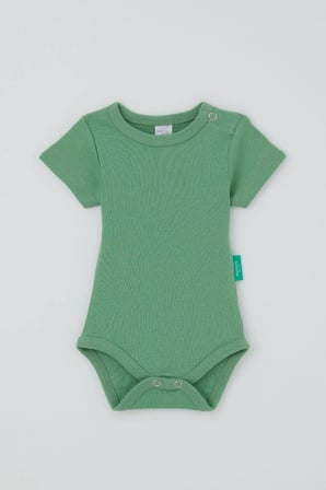 Breeze Erkek Bebek Çıtçıtlı Kısa Kollu Zıbın Body Basic 0-9 Ay , Mint Yeşili