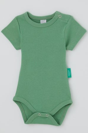 Breeze Erkek Bebek Çıtçıtlı Kısa Kollu Zıbın Body Basic 0-9 Ay , Mint Yeşili