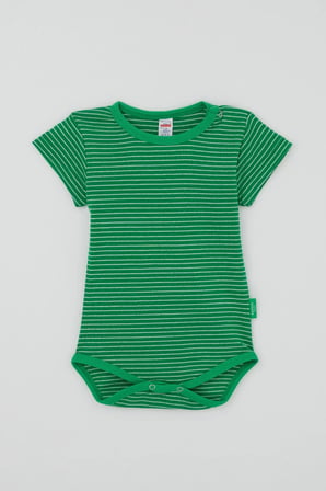 Breeze Erkek Çocuk Çıtçıtlı Kısa Kollu Zıbın Body Çizgili 1-3 Yaş , Yeşil