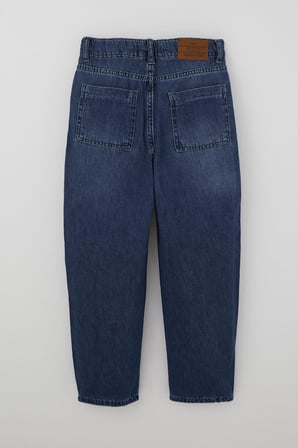 Breeze Erkek Çocuk Jean Pantolon Düğmeli Fermuarlı Cepli 10-14 Yaş , Mavi