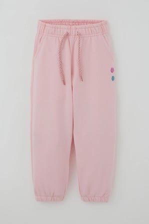 Breeze Kız Çocuk Eşofman Altı Cep Kısmı Düğme Aksesuarlı Bağcık Aksesuarlı 1-4 Yaş , Pembe