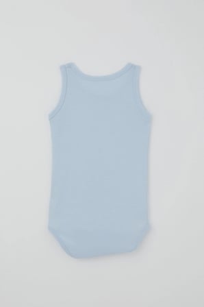 Breeze Erkek Çocuk Çıtçıtlı Atlet Zıbın Body Basic 1-3 Yaş , Açık Mavi