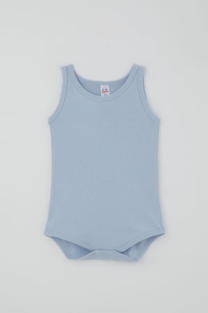 Breeze Erkek Çocuk Çıtçıtlı Atlet Zıbın Body Basic 1-3 Yaş , Mavi
