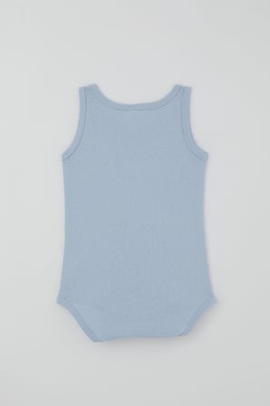 Breeze Erkek Çocuk Çıtçıtlı Atlet Zıbın Body Basic 1-3 Yaş , Mavi