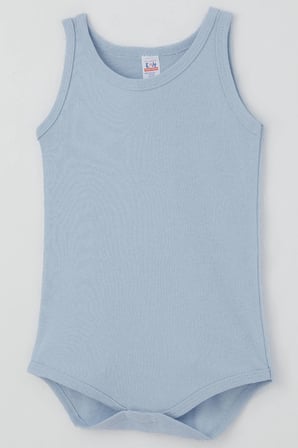 Breeze Erkek Çocuk Çıtçıtlı Atlet Zıbın Body Basic 1-3 Yaş , Mavi