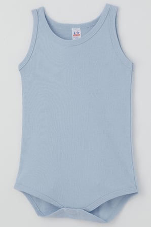 Breeze Erkek Çocuk Çıtçıtlı Atlet Zıbın Body Basic 1-3 Yaş , Mavi