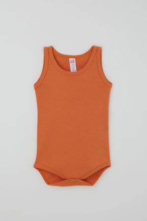 Breeze Erkek Çocuk Çıtçıtlı Atlet Zıbın Body Basic 1-3 Yaş , Kiremit