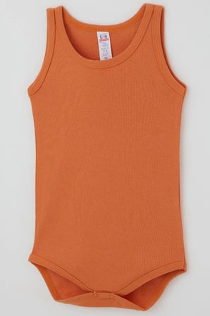 Breeze Erkek Çocuk Çıtçıtlı Atlet Zıbın Body Basic 1-3 Yaş , Kiremit