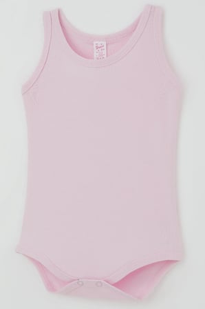 Breeze Kız Çocuk Çıtçıtlı Atlet Zıbın Body Basic 1-3 Yaş , Pembe