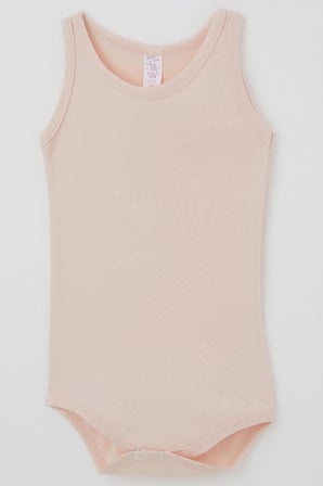 Breeze Kız Çocuk Çıtçıtlı Atlet Zıbın Body Basic 1-3 Yaş , Pudra