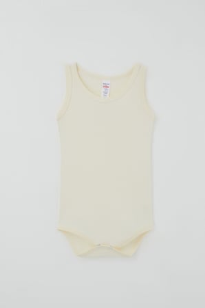 Breeze Erkek Çocuk Çıtçıtlı Atlet Zıbın Body Basic 1-3 Yaş , Krem