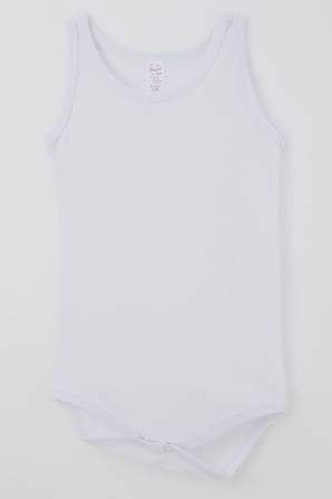 Breeze Kız Çocuk Çıtçıtlı Atlet Zıbın Body Basic 1-3 Yaş , Beyaz