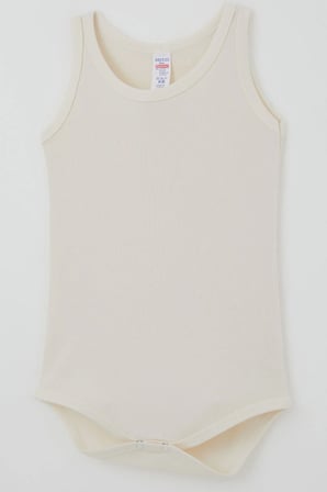 Breeze Erkek Çocuk Çıtçıtlı Atlet Zıbın Body Basic 1-3 Yaş , Ekru