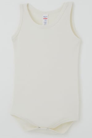 Breeze Erkek Çocuk Çıtçıtlı Atlet Zıbın Body Basic 1-3 Yaş , Ekru