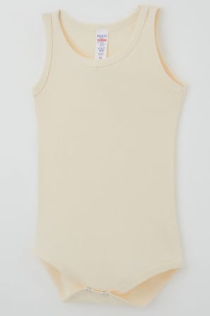 Breeze Erkek Çocuk Çıtçıtlı Atlet Zıbın Body Basic 1-3 Yaş , Krem