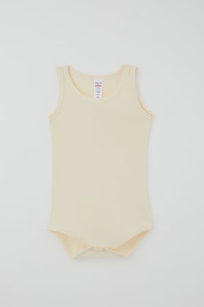 Breeze Erkek Çocuk Çıtçıtlı Atlet Zıbın Body Basic 1-3 Yaş , Krem