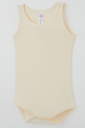 Breeze Erkek Çocuk Çıtçıtlı Atlet Zıbın Body Basic 1-3 Yaş , Krem