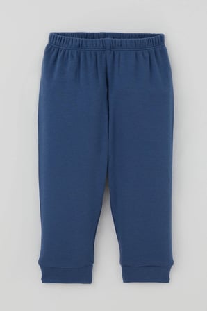 Breeze Erkek Bebek Pijama Takımı Ekose Desenli Önden Çıtçıtlı 4 Ay - 1 Yaş , Mavi