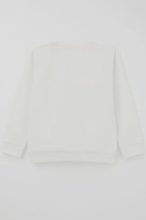 Breeze Kız Çocuk Sweatshirt Dost Ayıcıklar Baskılı 1.5-5 Yaş , Ekru