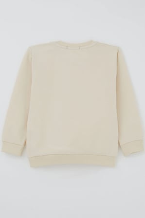 Breeze Kız Çocuk Sweatshirt Dost Ayıcıklar Baskılı 1.5-5 Yaş , Krem