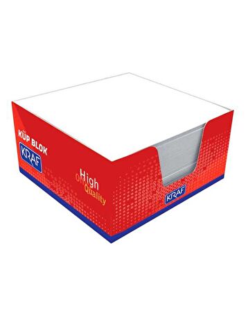 Kraf Küp Blok Beyaz 8x8 115G