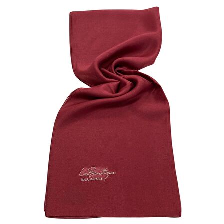 La Boutique Abiye Bordo Düz Renk Şal 1-26770