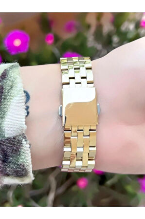 Ferrucci Çelik Taşlı Şık Gold Kadın Kol Saat+Bileklik