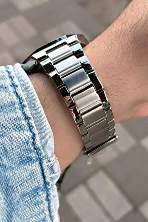 Ferrucci Çelik Kordon Spor Şık Silver  Erkek Kol Saati