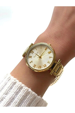 Ferrucci Roma Rakamlı Çelik Gold Renk Kadın Kol Saati