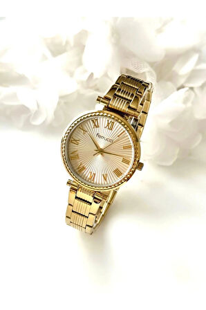 Ferrucci Roma Rakamlı Çelik Gold Renk Kadın Kol Saati