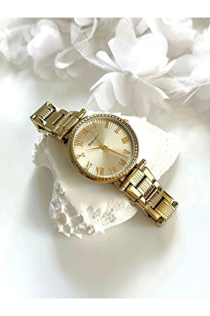 Ferrucci Roma Rakamlı Çelik Gold Renk Kadın Kol Saati