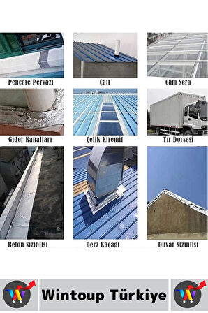 Ultra Güçlü Su Geçirmez Isıya Dayanıklı Alüminyum İzolasyon Tamirat 96 Mm X 2 Metre Çamur Bant 3 Adt