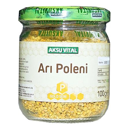 Aksuvital Saf Doğal Arı Poleni 100 Gr Cam Şişe