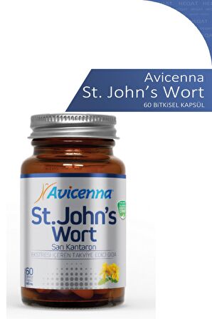 St. John's Wort - Sarı Kantaron Içeren Gıda Takviyesi - 60 Bitkisel Kapsül- 8690088002601