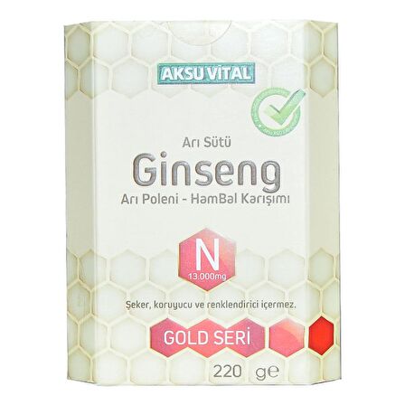 Ginsengli Arı Sütü Bal Polen (N) 220 g.