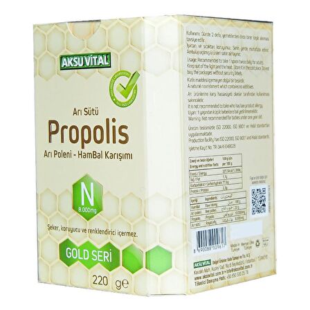 Propolisli Arı Sütü Bal Polen Karışımı (N) 8.000 Mg