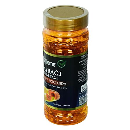 Shiffa Home Bal Kabağı Çekirdeği Yağı Softgel 1000Mg 100 Kapsülü