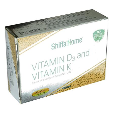 D3 ve K2 Vitamini 1300 mg Softjel