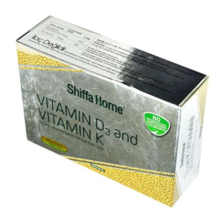 D3 ve K2 Vitamini 1300 mg Softjel